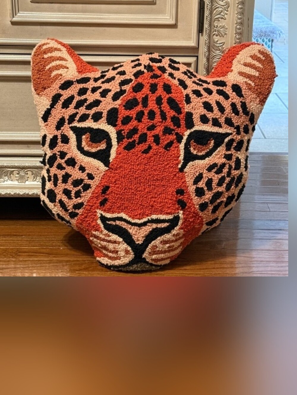 Leopard Head Pillow